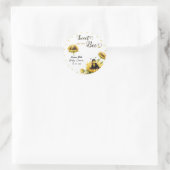 Sonnenblumendusche Runder Aufkleber (Tasche)