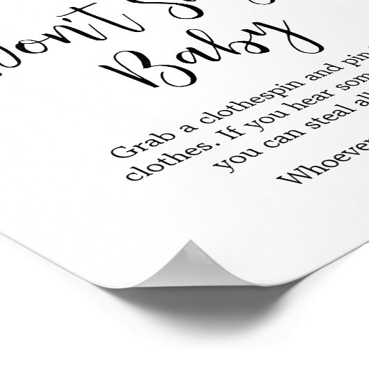 Sonnenblumendusche sagt nicht Baby Poster (Ecke)