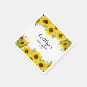 Sonnenblumendusche Serviette (Ecke)