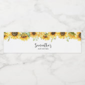 Sonnenblumendusche Wasserflaschenetikett (Einzelnes Label)