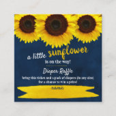 Sonnenblumendusche Windelwanne Begleitkarte (Vorderseite)