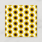 Sonnenblumendusche Windelwanne Begleitkarte (Rückseite)