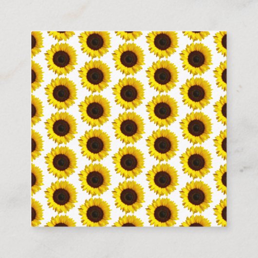 Sonnenblumendusche Windelwanne Begleitkarte (Rückseite)