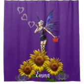 Sonnenblumenduschvorhang Duschvorhang (Vorderseite)