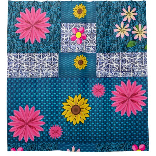 Sonnenblumenduschvorhang Duschvorhang (Vorderseite)