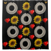 Sonnenblumenduschvorhang Duschvorhang (Vorderseite)