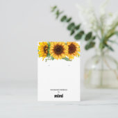 SonnenblumenEarring Display Business Card Visitenkarte (Stehend Vorderseite)
