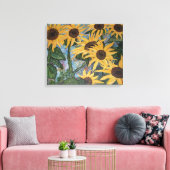Sonnenblumeneindrücke aus eingewickeltem Leinwand (Insitu (Wohnzimmer))