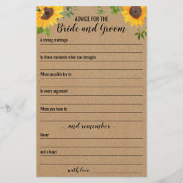 Sonnenblumenempfehlung für die Braut- und Kräuterk Flyer