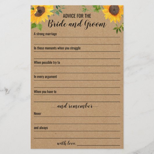 Sonnenblumenempfehlung für die Braut- und Kräuterk Flyer (Vorne)