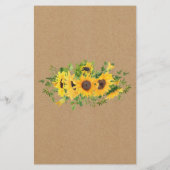 Sonnenblumenempfehlung für die Braut- und Kräuterk Flyer (Hinten)