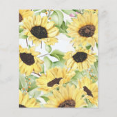 Sonnenblumenempfehlung für Happy Couple Duschkarte Flyer (Hinten)