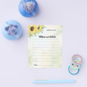 Sonnenblumenempfehlung für Happy Couple Duschkarte Flyer (Einzeln)