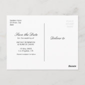 Sonnenblumeneukalyptus Save the Date Postkarte (Rückseite)