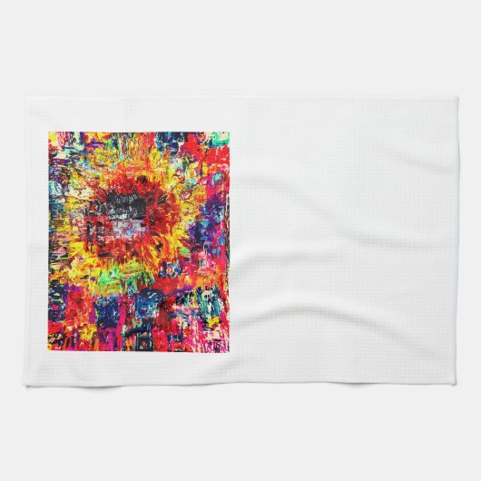 Sonnenblumenexplosion Teetuch Geschirrtuch (Horizontal)
