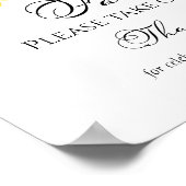 Sonnenblumenfall Blumenstürze Brautparty Favoriten Poster (Ecke)