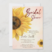 Sonnenblumenfall Brautdusche Einladung Vorlage (Vorderseite)