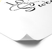 Sonnenblumenfall Brautparty Liebe ist süßes Zeiche Poster (Ecke)