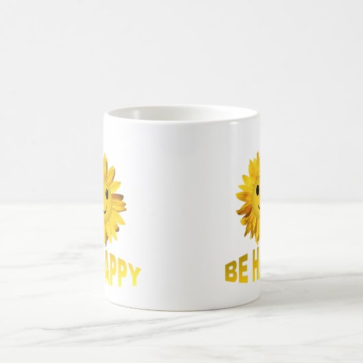 Sonnenblumenfalle "Be Happy" Tasse/Cups Kaffeetasse