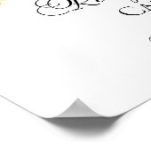 Sonnenblumenfallen Brautparty Rezeptionskarten Zei Poster (Ecke)