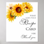 Sonnenblumenfallen Brautparty Rezeptionskarten Zei Poster (Vorne)