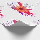 Sonnenblumenfallen Zeichnend Wrapping Paper Geschenkpapier (Ecke)