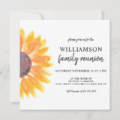 Sonnenblumenfamilie Wiedersehen Einladung (Vorderseite)