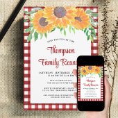 Sonnenblumenfamilie Wiedersehen Einladung