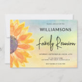 Sonnenblumenfamilie Wiedersehen Einladung (Vorderseite)