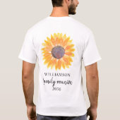 Sonnenblumenfamilie Wiedersehen T-Shirt (Rückseite)