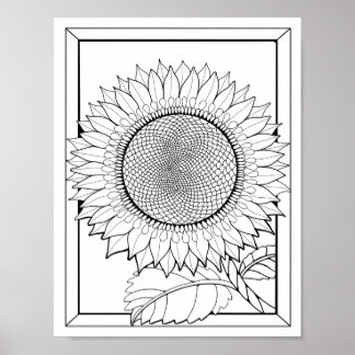 Sonnenblumenfarben-Page Art Poster
