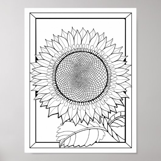 Sonnenblumenfarben-Page Art Poster (Vorne)