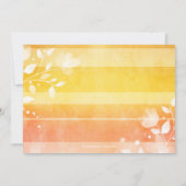 Sonnenblumenfarbenes Foto - Streifen nach Hochzeit Einladung (Rückseite)