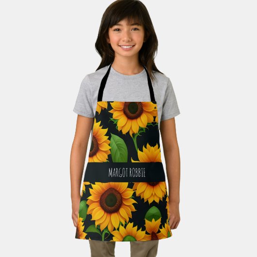 Sonnenblumenfarm 3D farbiges Muster Schürze (Insitu)