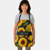 Sonnenblumenfarm 3D Isometrisches Muster Schürze (Insitu)