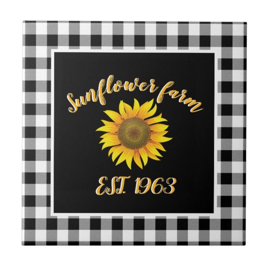 Sonnenblumenfarm Fliese (Vorderseite)