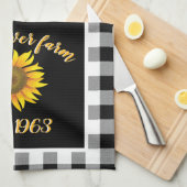 Sonnenblumenfarm Geschirrtuch (Viertel Falte)