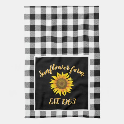 Sonnenblumenfarm Geschirrtuch (Vertikal)