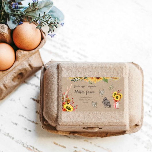 Sonnenblumenfarm rustikales Drehbuch Egg Karton Et