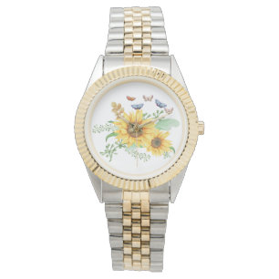 Sonnenblumenfeder Armbanduhr