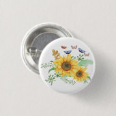 Sonnenblumenfeder Button (Vorne & Hinten)