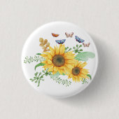 Sonnenblumenfeder Button (Vorderseite)