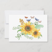 Sonnenblumenfeder dank Karte (Rückseite)