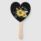 Sonnenblumenfeder Fächer (Rückseite)