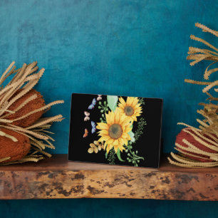 Sonnenblumenfeder Fotoplatte