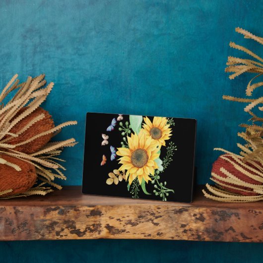 Sonnenblumenfeder Fotoplatte (Seite)