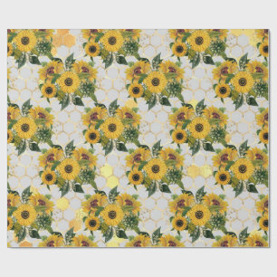 Sonnenblumenfeder Geschenkpapier