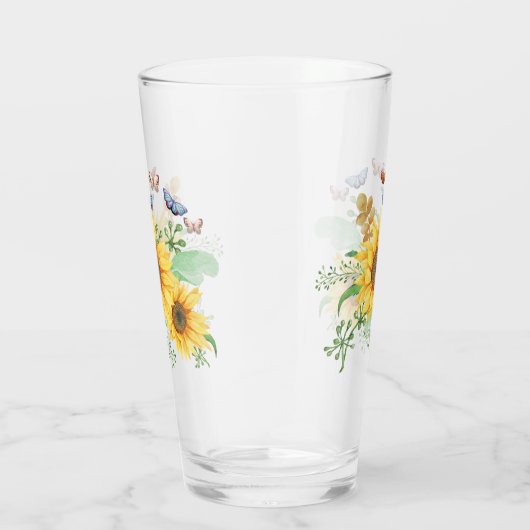 Sonnenblumenfeder Glas (Rechts)