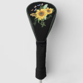 Sonnenblumenfeder-Golf-Kopfbedeckung Golf Headcover (Vorderseite)