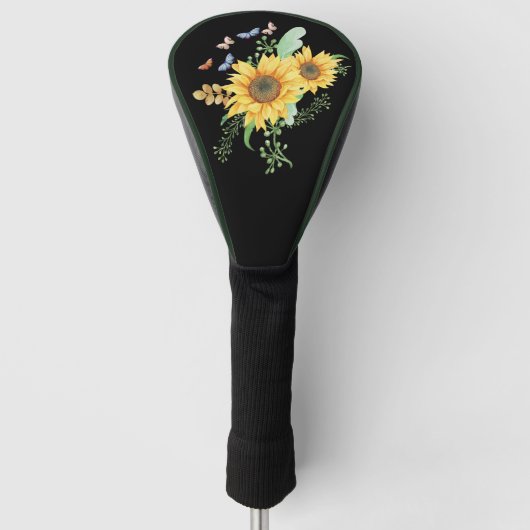 Sonnenblumenfeder-Golf-Kopfbedeckung Golf Headcover (Vorderseite)